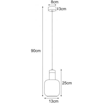 Kaja Denis lampa wisząca 1x15 W czarna-grafitowa K-5260
