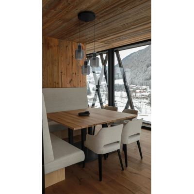 Kaja Denis lampa wisząca 3x15 W czarna-grafitowa K-5262