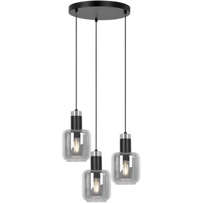 Kaja Denis lampa wisząca 3x15 W czarna-grafitowa K-5262