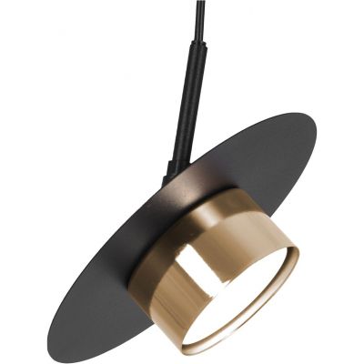 Kaja Burgas lampa wisząca 1x10 W czarna-złota K-5455