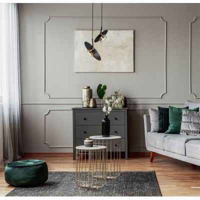 Kaja Burgas lampa wisząca 1x10 W czarna-złota K-5455