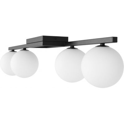 Kaja Korfu lampa podsufitowa 4x10 W biała-czarna K-5460