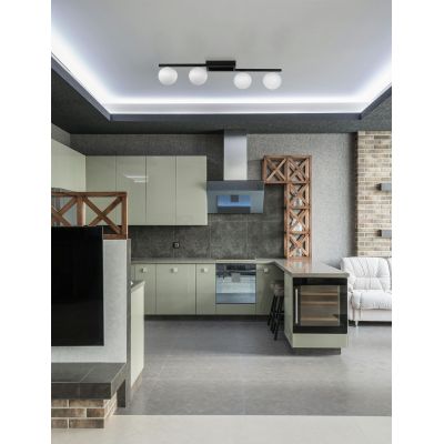 Kaja Korfu lampa podsufitowa 4x10 W biała-czarna K-5460