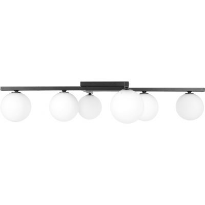 Kaja Korfu lampa podsufitowa 6x10 W biała-czarna K-5461