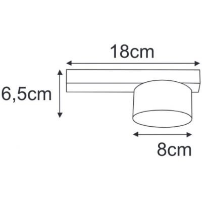 Kaja Cruz lampa podsufitowa 1x10 W czarna K-5530