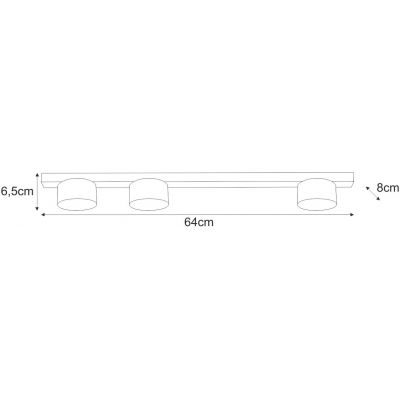 Kaja Cruz lampa podsufitowa 3x10 W czarna K-5531