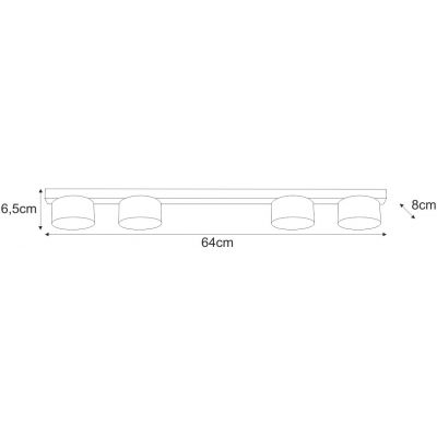 Kaja Cruz lampa podsufitowa 4x10 W czarna K-5532