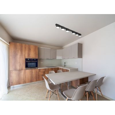 Kaja Cruz lampa podsufitowa 6x10 W czarna K-5534