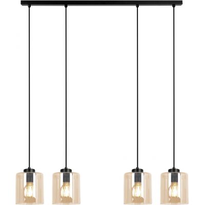 Kaja Soro lampa wisząca 4x15 W czarna-bursztynowa K-5571
