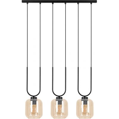 Kaja Coni lampa wisząca 3x15 W czarna-bursztynowa K-5581