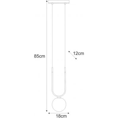Kaja Goldi lampa wisząca 1x10 W czarna-złota-bursztynowa K-5595