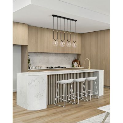 Kaja Goldi lampa wisząca 4x10 W czarna-złota-bursztynowa K-5597