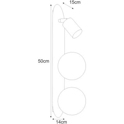 Kaja Aries kinkiet 3x10 W biały-czarny K-5481