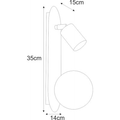 Kaja Aries kinkiet 2x10 W czarny-grafitowy K-5482