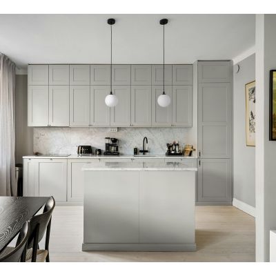 Kaja Aspen lampa wisząca 1x10 W biała-czarna K-5550