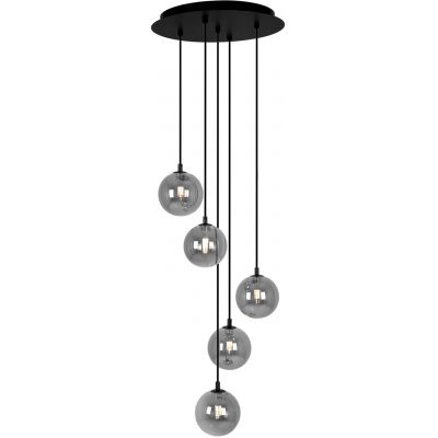 Kaja Dori lampa wisząca 5x10 W czarna-grafitowa K-5556