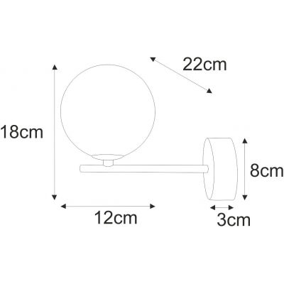 Kaja Galaxy kinkiet 1x10 W czarny-złoty-bursztynowy K-5563