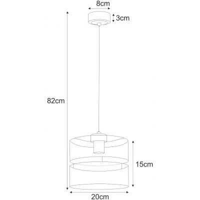 Kaja Malavi lampa wisząca 1x15 W czarna-złota K-5500