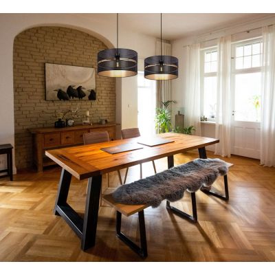 Kaja Malavi lampa wisząca 1x15 W czarna-złota K-5501