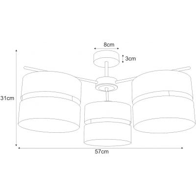 Kaja Malavi lampa podsufitowa 3x15 W czarna-złota K-5502