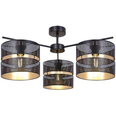 Kaja Malavi lampa podsufitowa 3x15 W czarna-złota K-5502