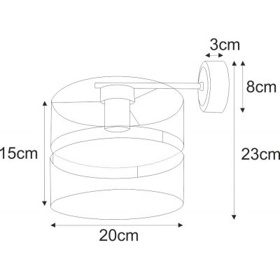 Kaja Malavi kinkiet 1x15 W czarny-złoty K-5504