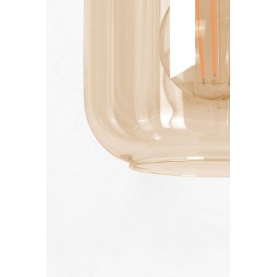 Kaja Iga lampa wisząca 1x15 W czarna-złota-bursztynowa K-5510