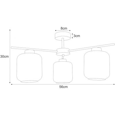 Kaja Iga lampa podsufitowa 3x15 W czarna-złota-bursztynowa K-5511