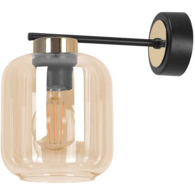 Kaja Iga kinkiet 1x15 W czarny-złoty-bursztynowy K-5513