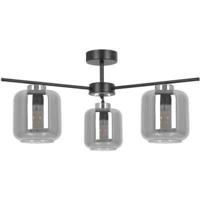 Kaja Piega lampa podsufitowa 3x15 W czarna-srebrna-grafitowa K-5516