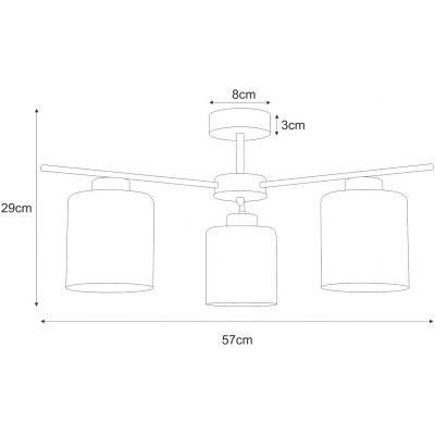Kaja Aurelia lampa podsufitowa 3x15 W czarna-złota-bursztynowa K-5521