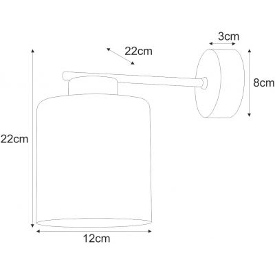 Kaja Luna kinkiet 1x15 W czarny-srebrny-grafitowy K-5528