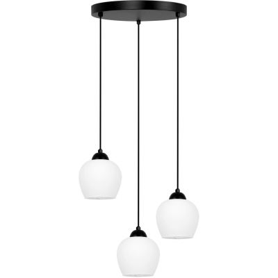 Kaja Abro lampa wisząca 3x15 W biała-czarna K-5601