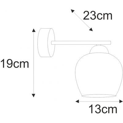 Kaja Abro kinkiet 1x15 W biały-czarny K-5603
