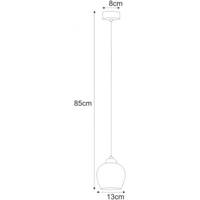 Kaja Nira lampa wisząca 1x15 W czarna-chrom K-5610