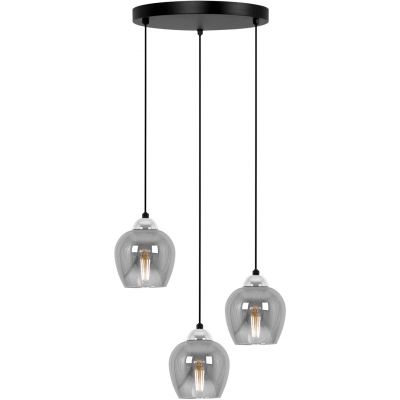 Kaja Nira lampa wisząca 3x15 W czarna-chrom K-5611