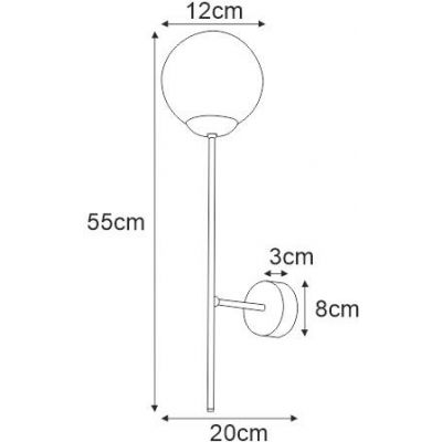 Kaja Elmo kinkiet 1x10 W biały-złoty K-5316