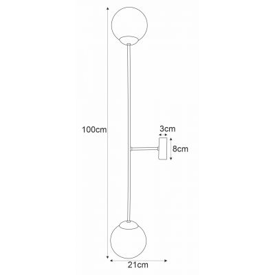 Kaja Lumia kinkiet 2x15 W biały-złoty K-5407