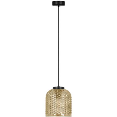 Kaja Capri lampa wisząca 1x15 W czarna-bursztynowa K-5620
