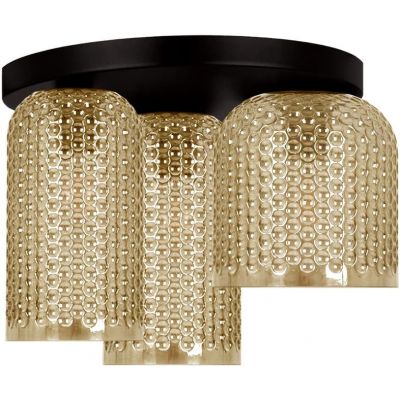 Kaja Capri lampa podsufitowa 3x15 W czarna-bursztynowa K-5625