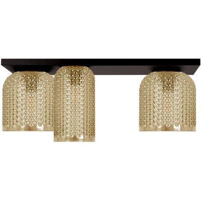 Kaja Capri lampa podsufitowa 3x15 W czarna-bursztynowa K-5626