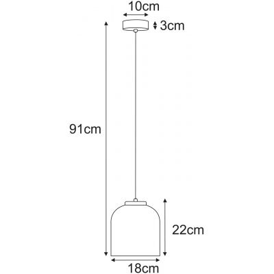Kaja Inga lampa wisząca 1x15 W czarna-grafitowa K-5630