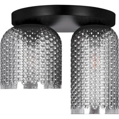 Kaja Inga lampa podsufitowa 2x15 W czarna-grafitowa K-5634