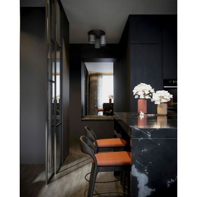 Kaja Inga lampa podsufitowa 3x15 W czarna-grafitowa K-5635