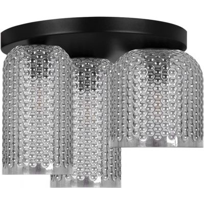 Kaja Inga lampa podsufitowa 3x15 W czarna-grafitowa K-5635