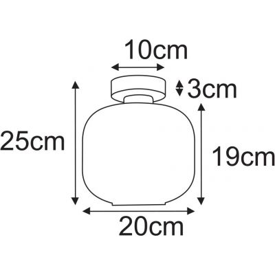 Kaja Sparta lampa podsufitowa 1x15 W biała-czarna K-5642