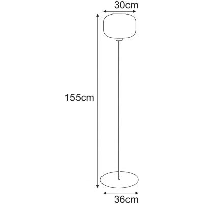 Kaja Sparta lampa stojąca 1x15 W biała-czarna K-5645