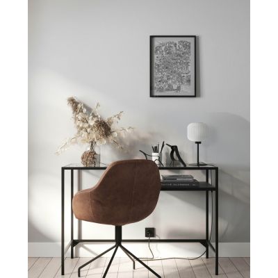 Kaja Sparta lampa stołowa 1x15 W biała-czarna K-5646