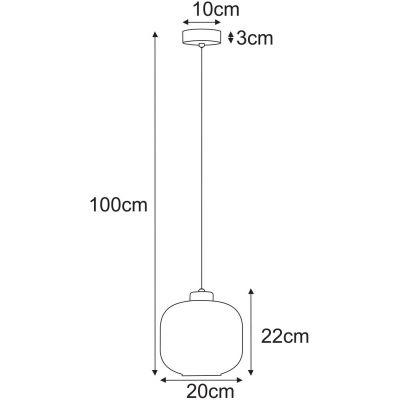Kaja Clark lampa wisząca 1x15 W czarna-bursztynowa K-5650