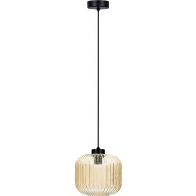 Kaja Clark lampa wisząca 1x15 W czarna-bursztynowa K-5650